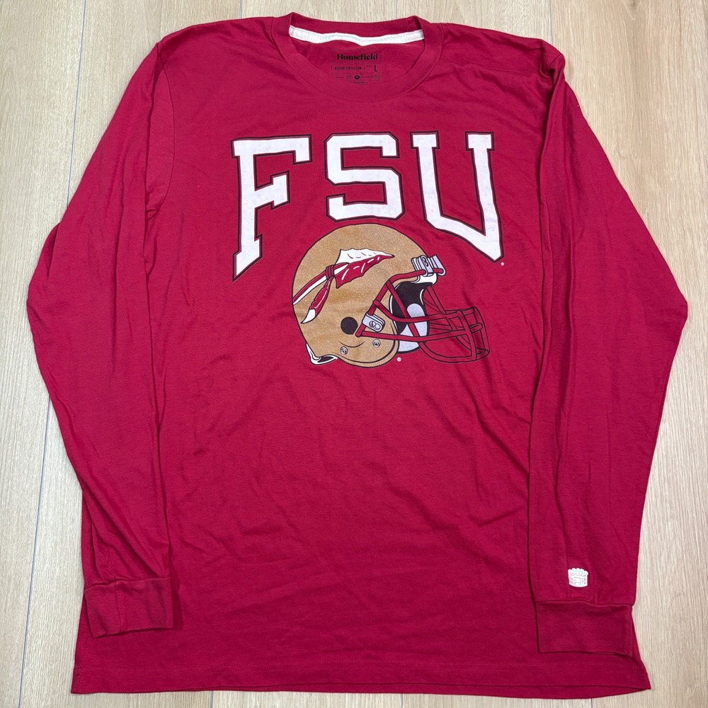 Homefield FSU Florida State Seminoles Long Sleeve T-Shirt Mens Large Garnet Red